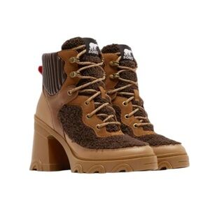 SOREL Waterproof Leather Brex Lace Up Boots Tawny Buff Brown Size 7 WORN ONCE